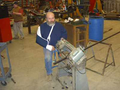 Joe Cutting Steel